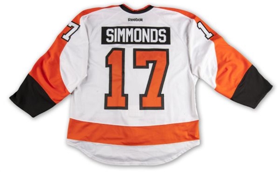 2011/12 Wayne Simmonds Game Worn Philadelphia Flyers Road Jersey (Flyers/MeiGray)